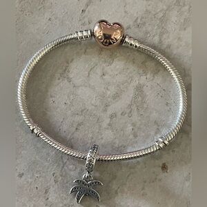 Pandora Moments Heart Clasp Snake Bracelet